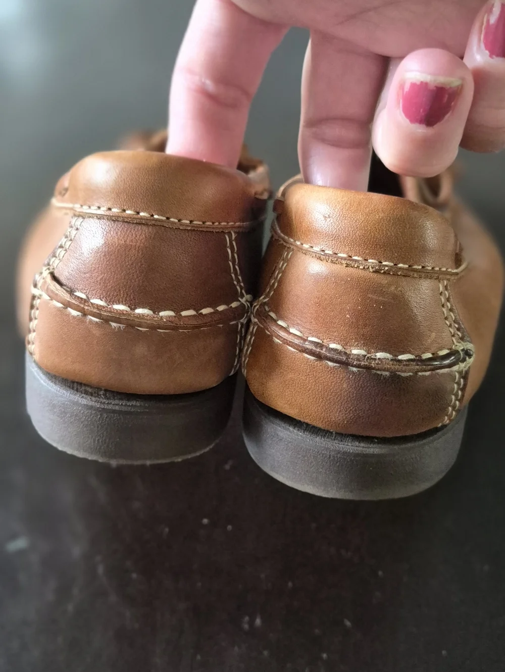 COLE HAAN LADIES VTG Cognac Brown Shall Bow Tie oak leather tassel mock loafers